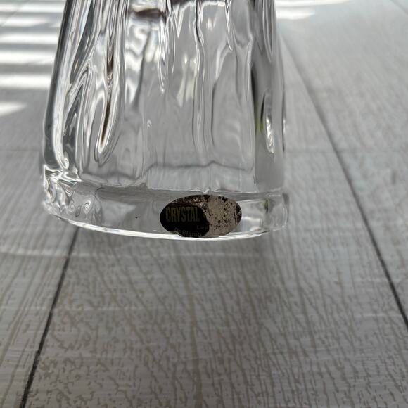 Lead Crystal Christmas Santa Claus Candle Holder Figurine - Picture 7 of 10